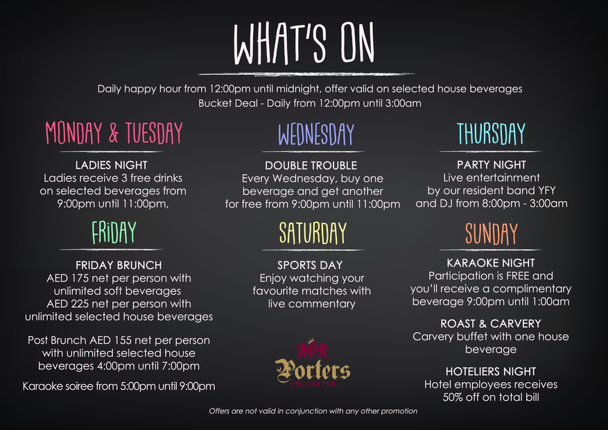 Best Pub in Abu Dhabi Porters English Pub